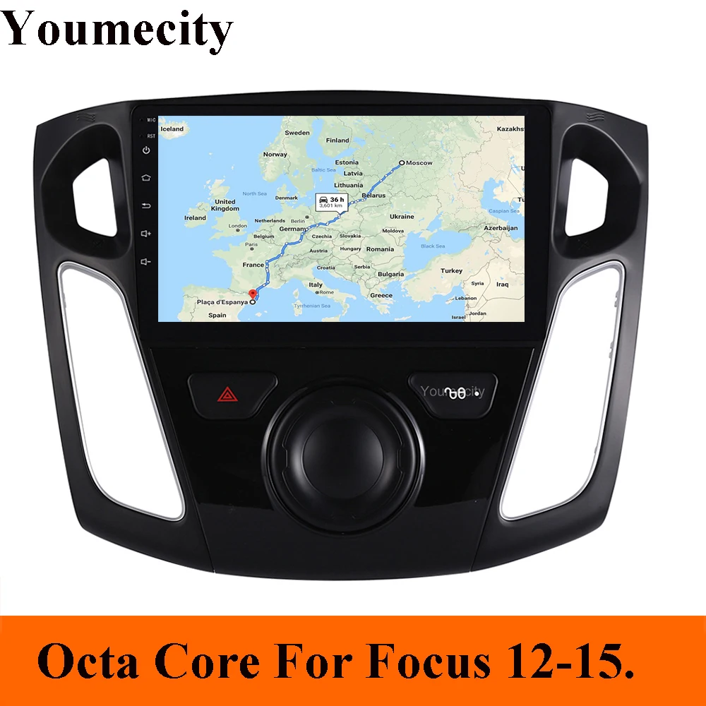 Youmecity! Восьмиядерный Android 9 0 автомобильный Dvd Gps плеер для Ford Focus 3 2012 2013 2014 2015