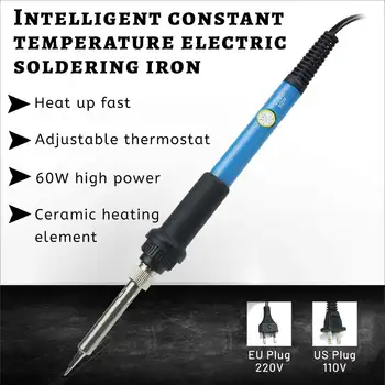 

Temperature Adjustable Buring Pen 60W Electric Soldering Iron Pen Carving Pyrography Tool Wood Burning Embossing Soldering Pen