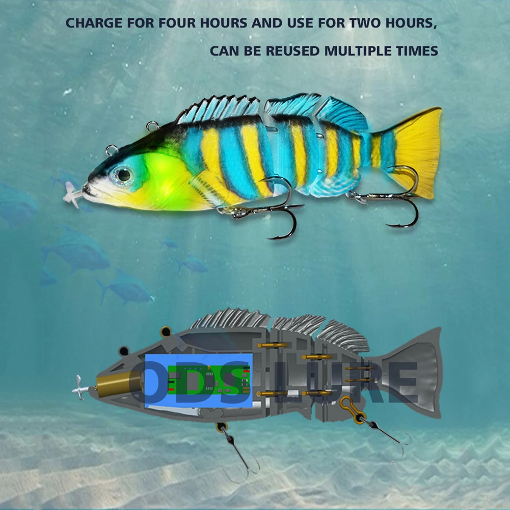 KLOVA Appât bionique pour pêche en mer avec aileron fin souple en forme de  poisson