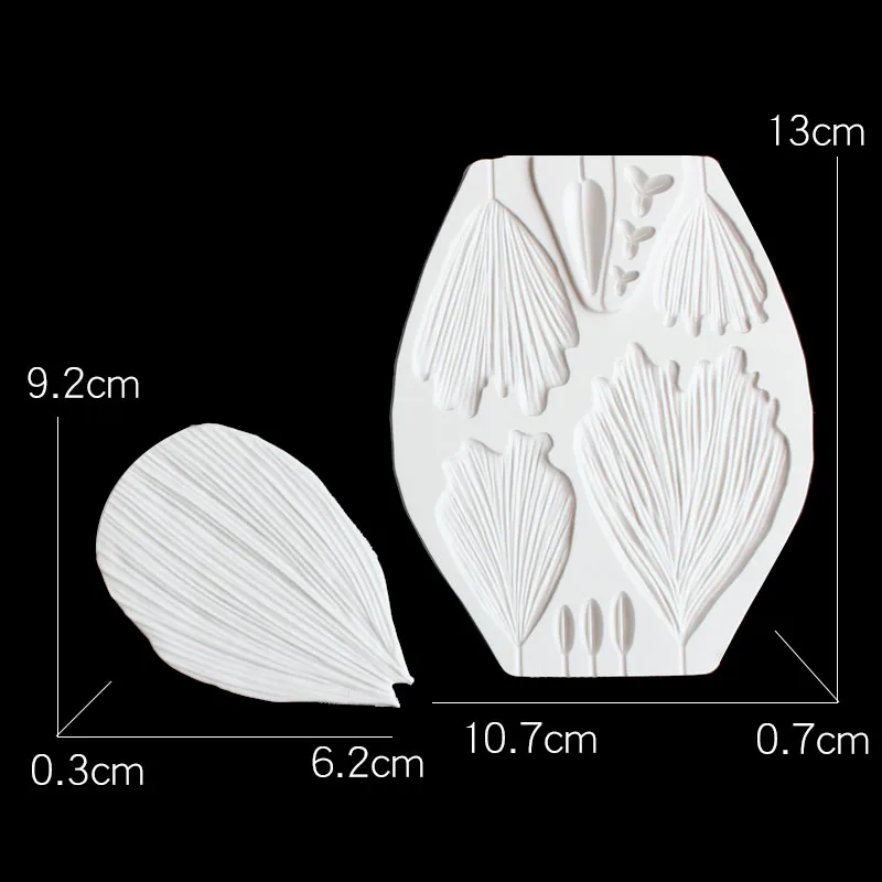 Силиконовая форма в форме листьев тюльпана/пиона, форма для украшения торта, латексная форма для гитары, форма для выпечки шоколада и сахара