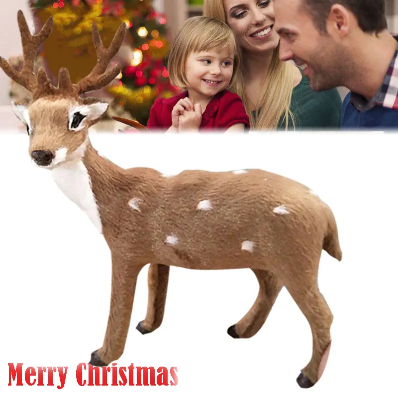 

2019 Xmas Elk Dark Brown Standing Simulation ELK Deer Simulated Children Christmas Reindeer for Hotel Drop Shipping
