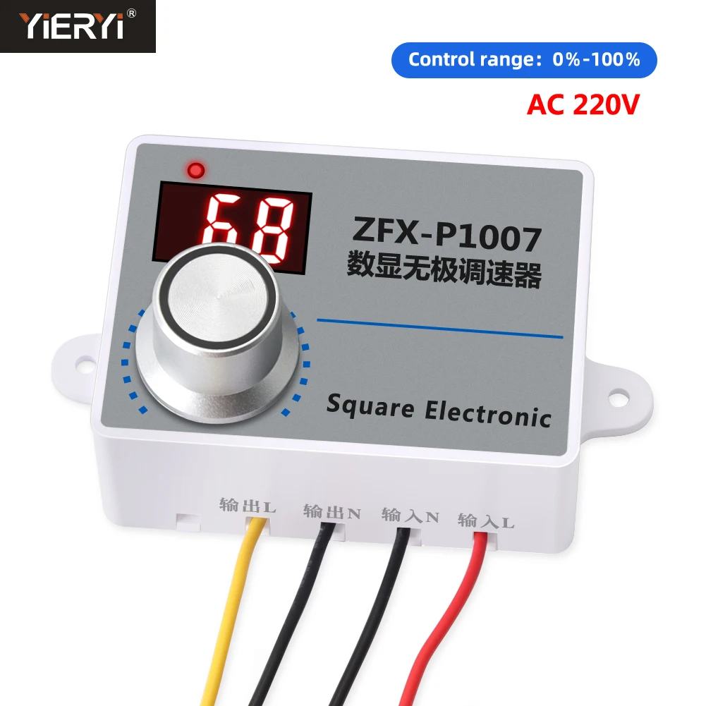 

ZFX-P1007 Portable Digital Regulator Temperature Controller Governor Adjustment Meter LED Display With Sensor AC 220V Power