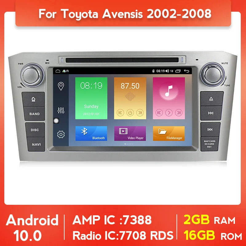 Автомобильный радиоприемник Android 10 0 GPS RDS Bluetooth DVD для Toyota Avensis/T25 2003-2007 2008 стерео