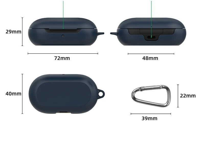 Чехол для samsung Galaxy Buds, Bluetooth, спортивные наушники, Крышка, маленький крючок для яиц, портативный ударопрочный корпус, все включено, чехол
