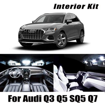

100% White Canbus Error Free LED bulb interior dome map light Kit for Audi Q3 Q5 SQ5 Q7 FULL LED Interior Lights KIT