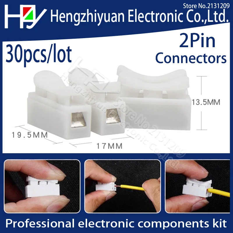 2-Pins-LED-Electrical-Cable-Connectors-CH2-Quick-Splice-Lock-Wire ...