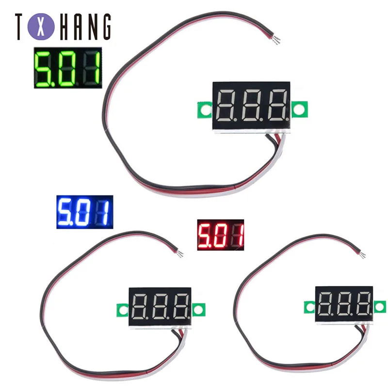 

0.36 mini digital voltmeter DC 0.00-30.0V voltage surface board voltage tester instrument three-wire electronic accessories