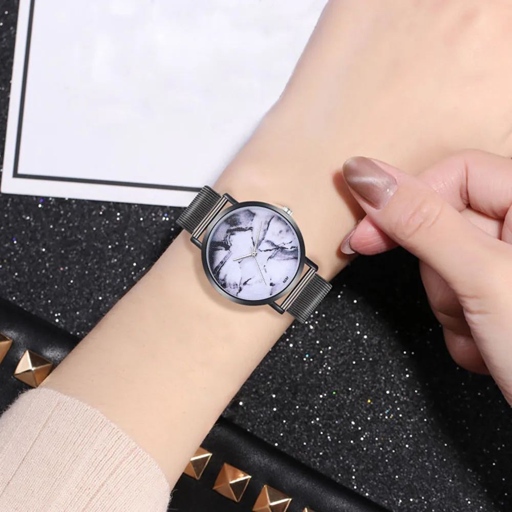 

Fashion Luxury Plant Pattern Woman's Watches Clock Alloy Steel Strap Analog Quartz Round Wrist Watch Bracelet relogio feminino