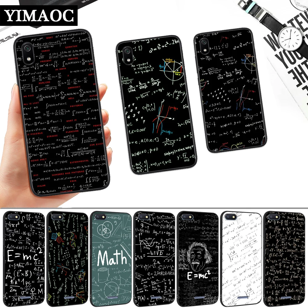 mc2 with E=mc Math Albert Silicone Soft Case for Redmi 4A 4X 5 Plus 5A 6 Pro 6A 7 7A S2 Go K20 Note Prime 8 |