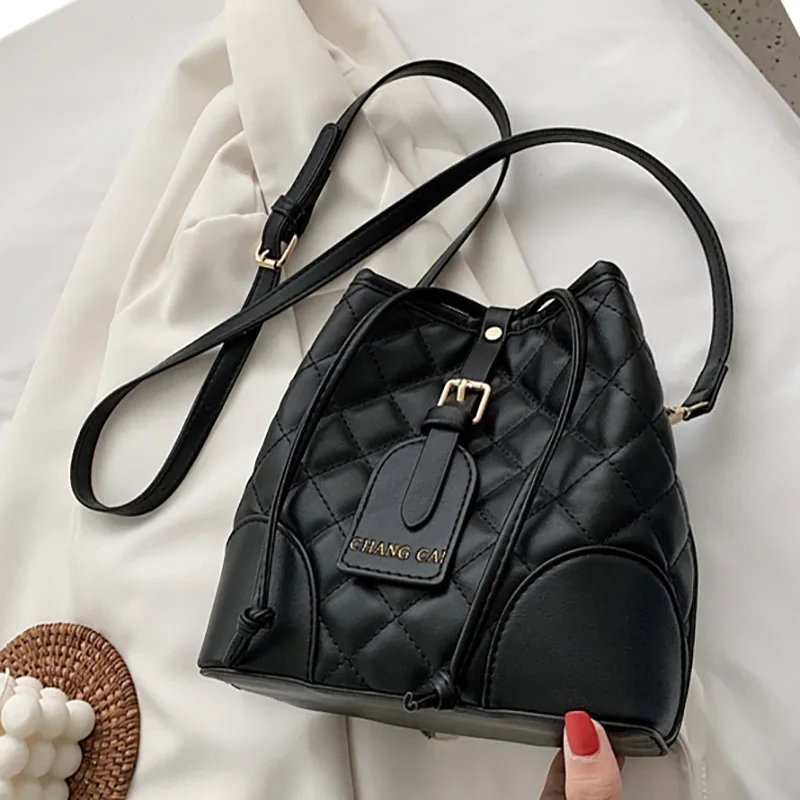 

Mini PU Leather Bucket Bags for Women 2020 Stone Pattern Trending Designer Crossbody Shoulder Handbags Women's Cross Body Bag