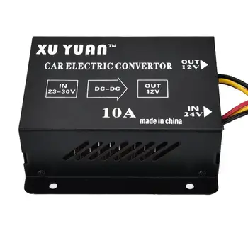 

Car 10A Buck 24V To 12V Inverter Car Converter Truck Audio And Video Subwoofer Modified Car Accessories