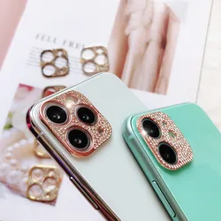3D Glitter Diamond Camera Lens Protector For iPhone 11 Pro Max Bling Rhinestone Lens Protector For iPhone11 12 Pro Screen Cover