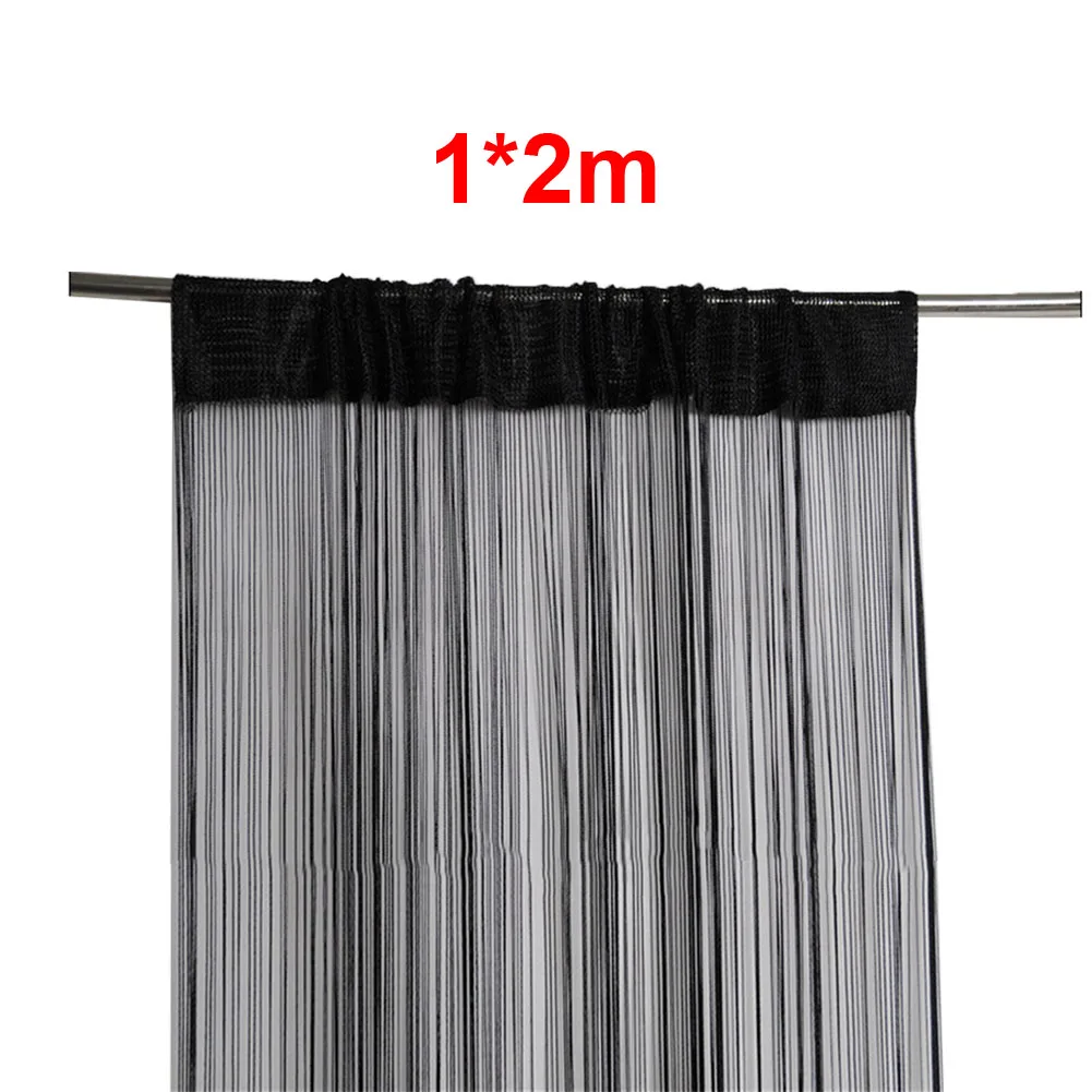 1x2m Fly Screen String Curtain Decor Net Window Divider For Door Tassel Living Room Home Bedroom Fringe Party Patio Panel