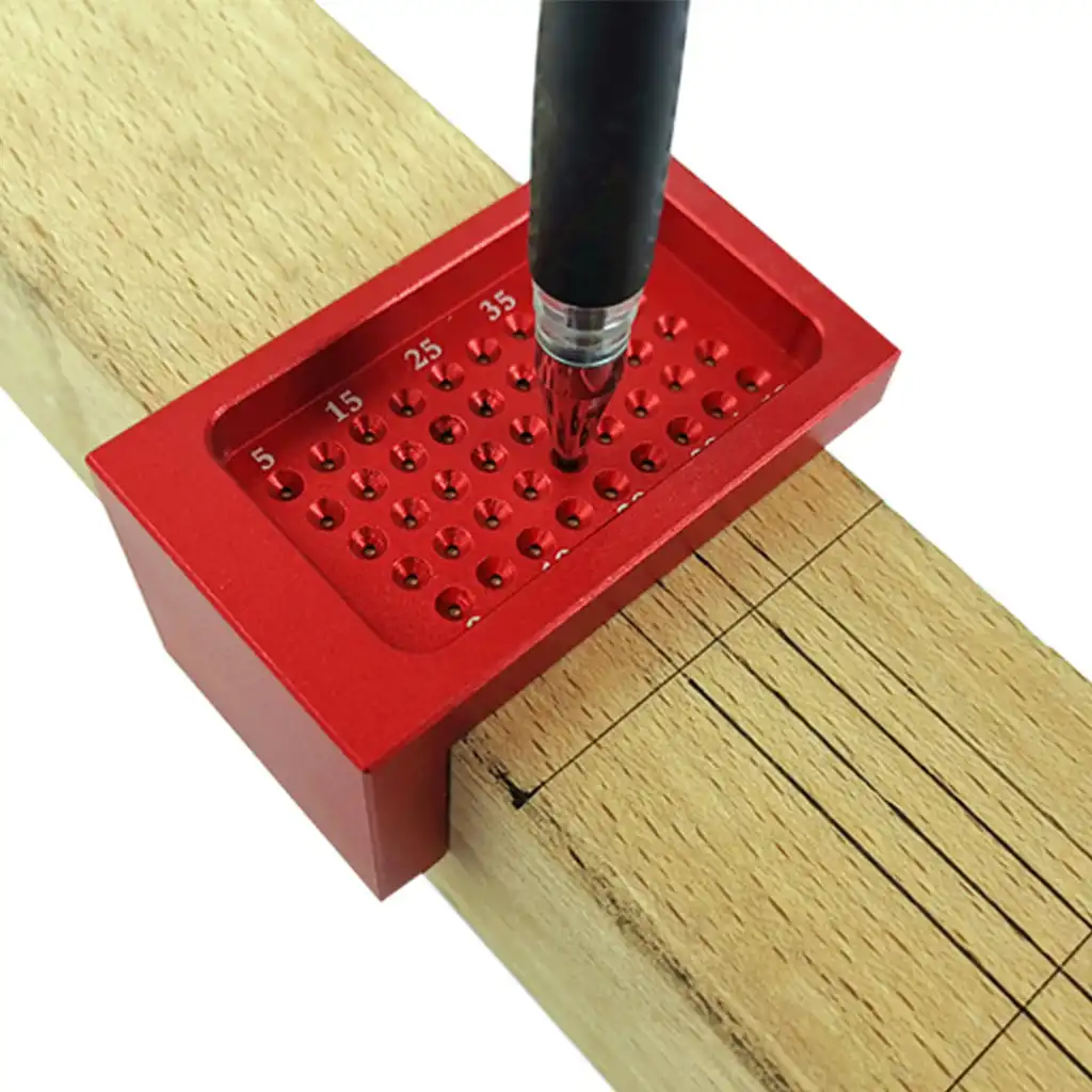Precision Woodworking Scriber T-Type Marking Ruler Hole Carpentry Measuring Tool