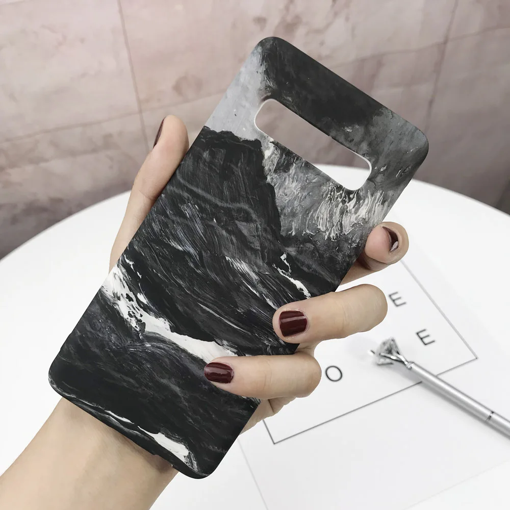 Ультра-тонкий Мрамор телефон чехол s для samsung Galaxy S10 S9 S8 Примечание 10 плюс S10E Note 8 9 S7 Edge Чехол Жесткий PC Матовая накладка на заднюю панель - Цвет: 15