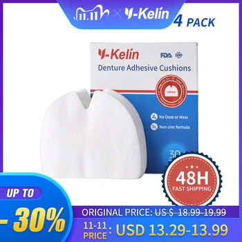 

Y-Kelin Denture Adhesive Cushion 120 Pads For Upper Jaw Upper Denture (30pads *4 packs)