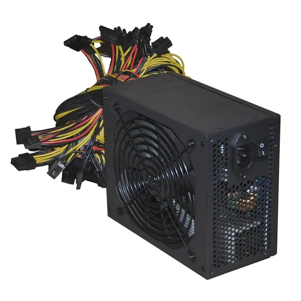 

2000W ATX Gold Mining Power Supply SATA IDE 8 GPU for ETH BTC Ethereum Coin Miner Support 8 Graphics Card Power Supply