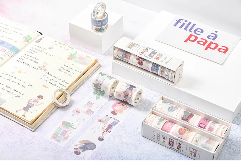 Решение Library серия Bullet Journal васи лента набор милые декоративные клейкие ленты DIY Скрапбукинг наклейка этикетка канцелярские принадлежности