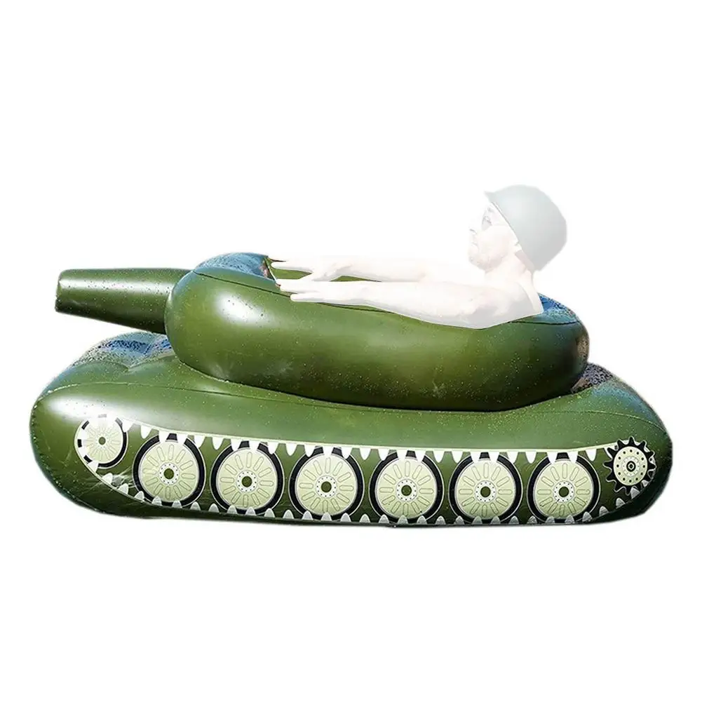 Inflatable Swimming Ring Tank Water Spray Floating Row Comfortable