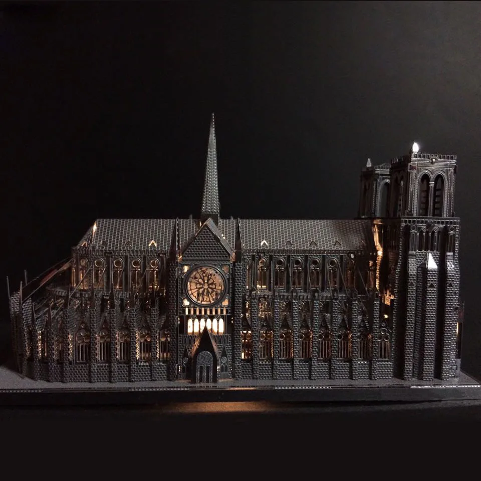

Factory Sales 3D Metal Puzzle Notre Dame Assembled Model Adult Educational Toy Girlfriend Creative
