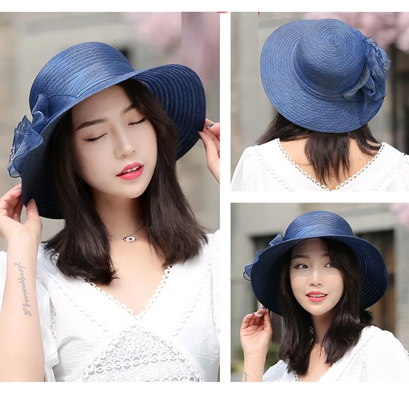 Chapeau Femme Mariage бейсболка с меховым помпоном Женская церковная Вуалетка Цветочная Одежда Бант ведро Свадебная шляпа Боулер Дерби широкий пляжный навес шляпы от солнца