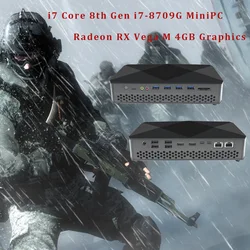 AMD Radeon RX Vega M 4 GO Graphique Mini PC i7 8709G 2 * HDMI + 2 * mini dp 2.4G + 5G + Bluetooth 2 * LAN Serveur poste de travail PC Livraison Gratuite pc 