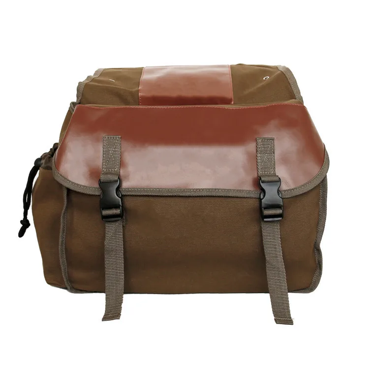 Large Capacity Canvas Leather Patchwork Bicycle Saddle Bag Bike Carrier Bag Back Seat Pack Cycling Accessories Equipment XA122Q