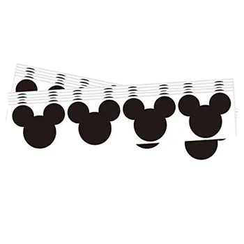 

2020 New Fashion 360 Labels/lot Mickey Mouse Chalkboard Vinyl Labels Decals Stickers Birthday Party, Playroom Size 5.8cm x 5.3cm