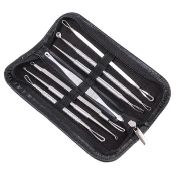 

7Pcs Blackhead Comedone Acne Pimple Blemish Extractor Blackhead Remover Pore Cleanser Acne Remover Needle/Crochet Hook Skin Care