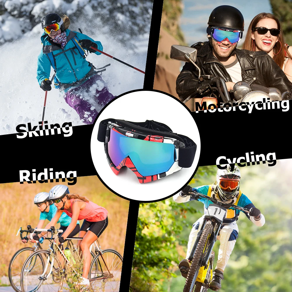 Outdoor Motocross Goggles Dustproof Windproof Motorcycling Goggles UV Protective Helmet Glasses for Men Women