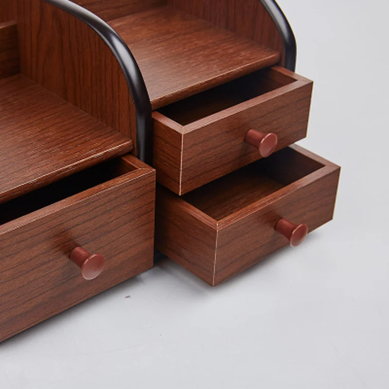  Multi-function Wooden Storage Box Desktop Organizer Remote Controller Holder Stationery Pen holder 