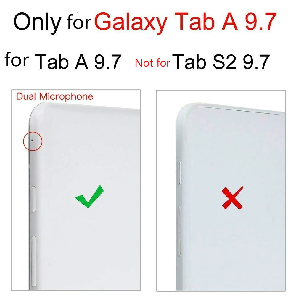 Вращающийся на 360 градусов Чехол книжка из искусственной кожи для Samsung Galaxy Tab A 9 7 SM