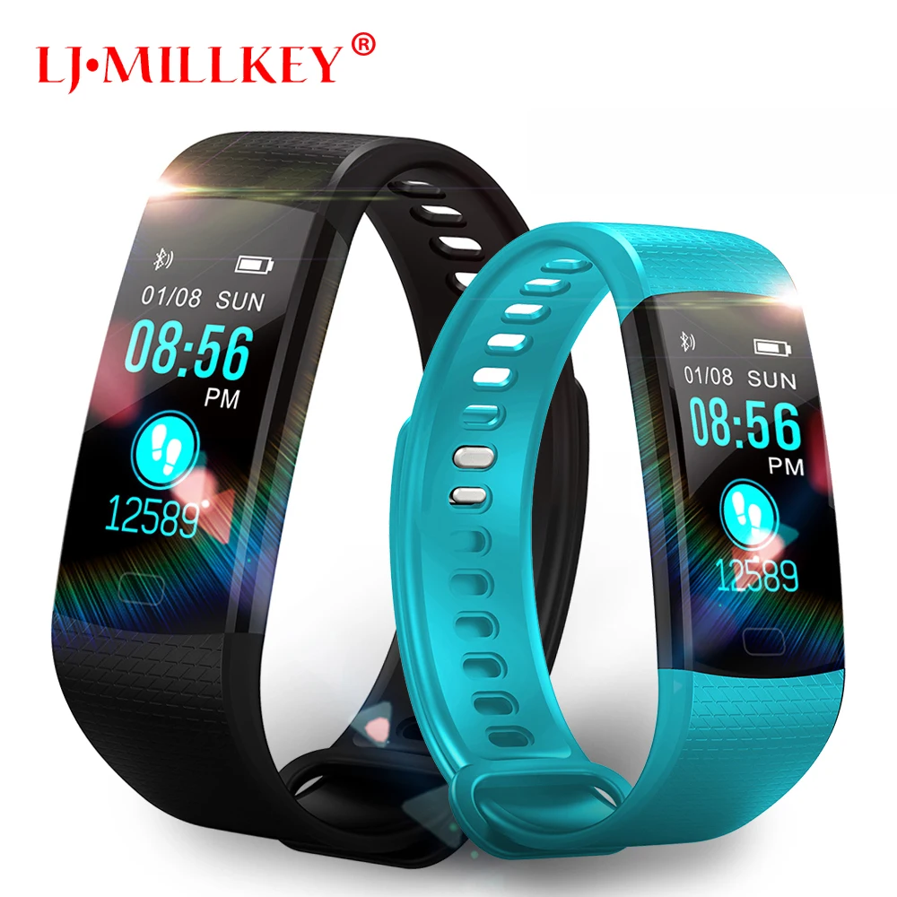 

Bluetooth Smart Bracelet Color Screen Y5 Smartband Heart Rate Monitor Blood Pressure Measurement Fitness Tracker Smart Watch Men