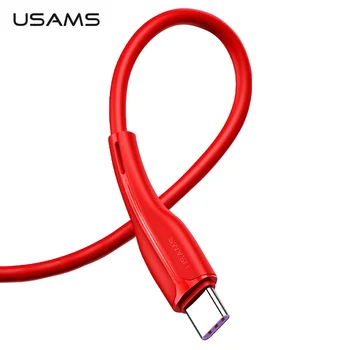 

USAMS 5A USB Type C Cable for Samsung Huawei P30 Pro USB C Cable Quick Charge For Xiaomi Fast Charge Charging Type-C Cable Wire