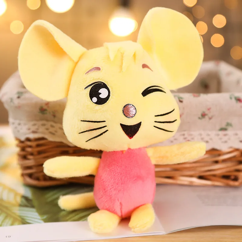 Kawaii мягкие брелки милые Мультяшные животные плюшевые игрушки брелок для рюкзака сумка брелок мышь мягкие игрушки милый подарок - Цвет: 3