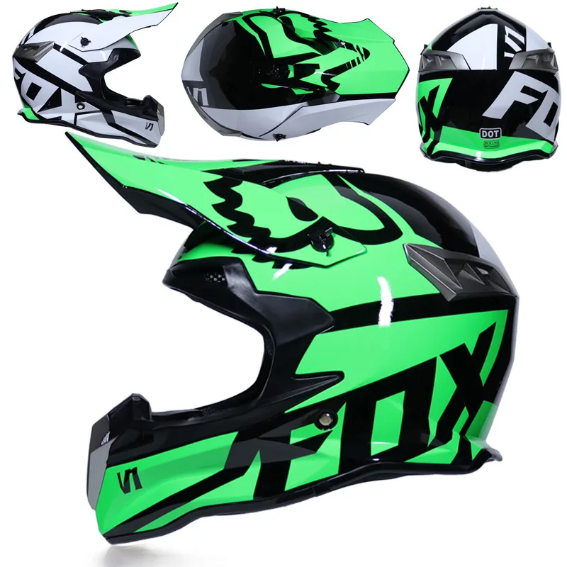 20 Гоночный Кроссовый мотоциклетный шлем DOT Casque Moto Capacete Moto Casco бездорожье полное лицо винтажный Кроссовый шлем для женщин 3 подарка - Цвет: 20