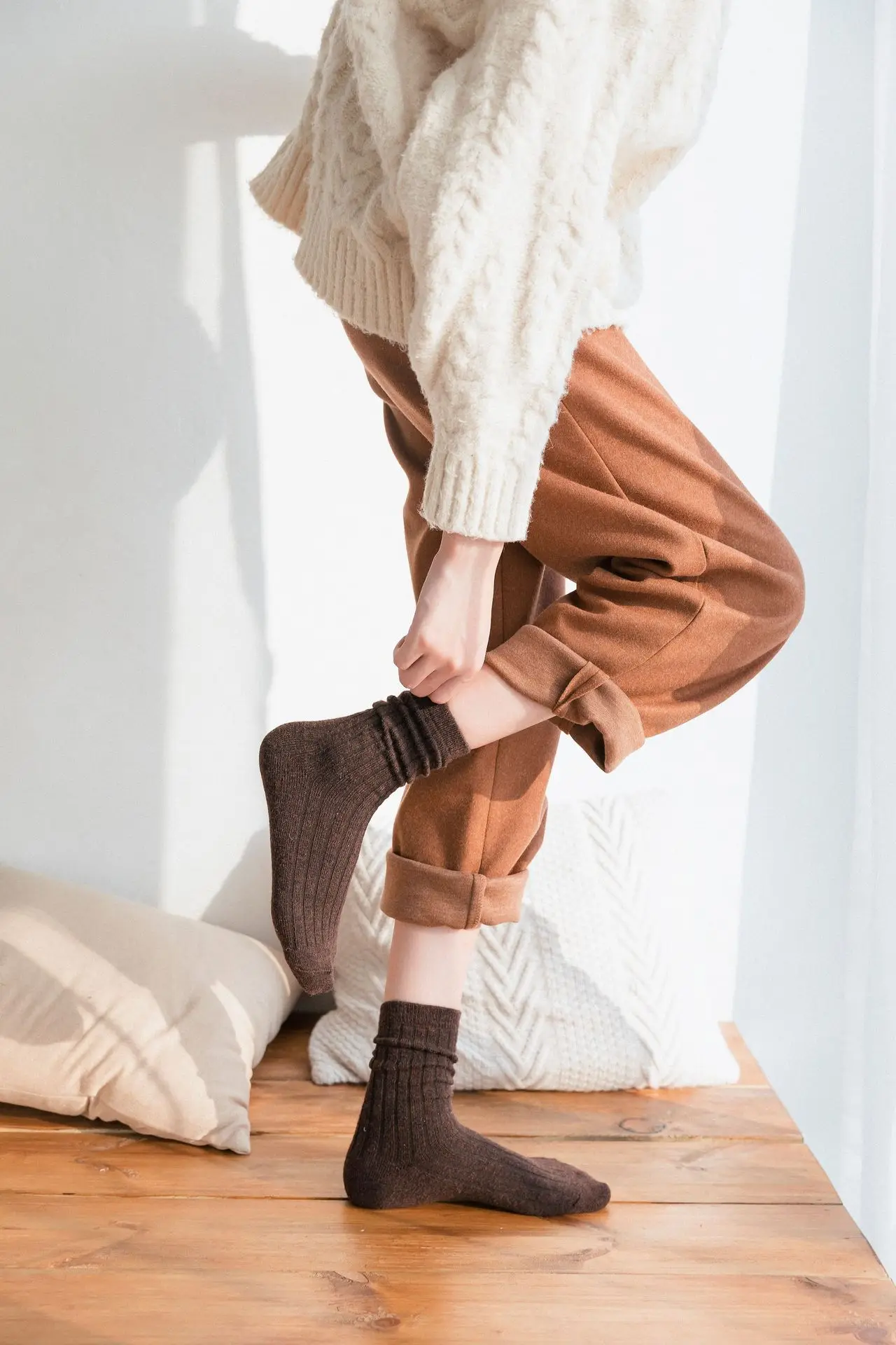 Бренд GREENYU, новая модель, хлопок, сплошной цвет, MoreThick, женские носки, зимние теплые дышащие хлопковые носки, впитывающие пот носки для женщин