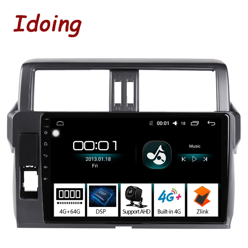 Автомагнитола Idoing 10 2 дюйма din android видеоплеер навигация GPS для Toyota LAND CRUISER PRADO 150 2013