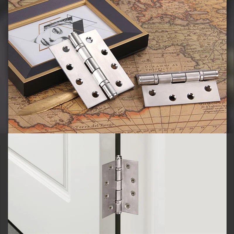 Stainless Steel Hinges Door Hinges 2Pcs (1 Pair) Door Butt Hinges 304 Stainless Steel Flat Door Thick