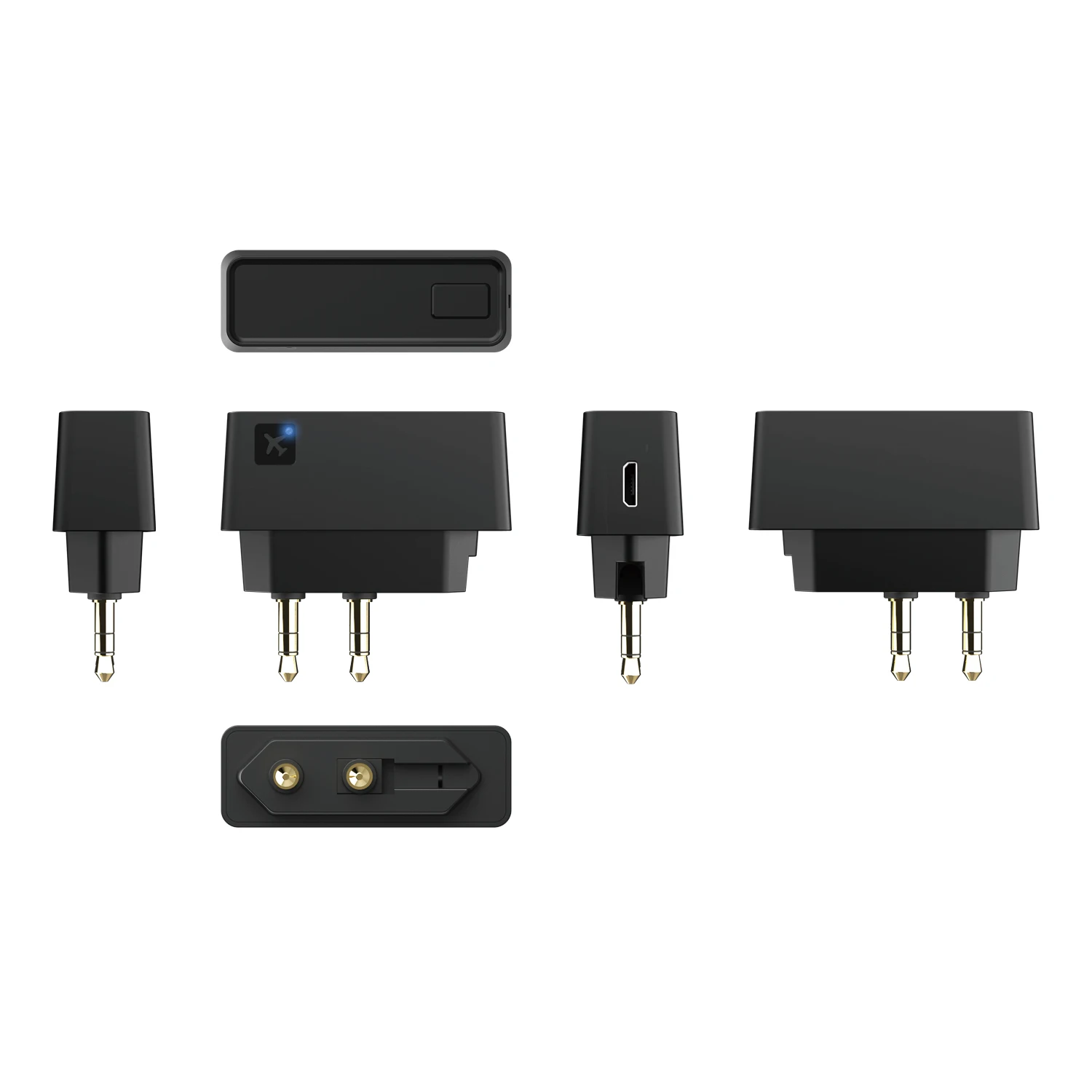 Bluetooth 5 0 Airplane Airline Flight Adapter Stereo Transmitter For Sony Bluetooth Headphones Headsets Earphones TWS Earbuds