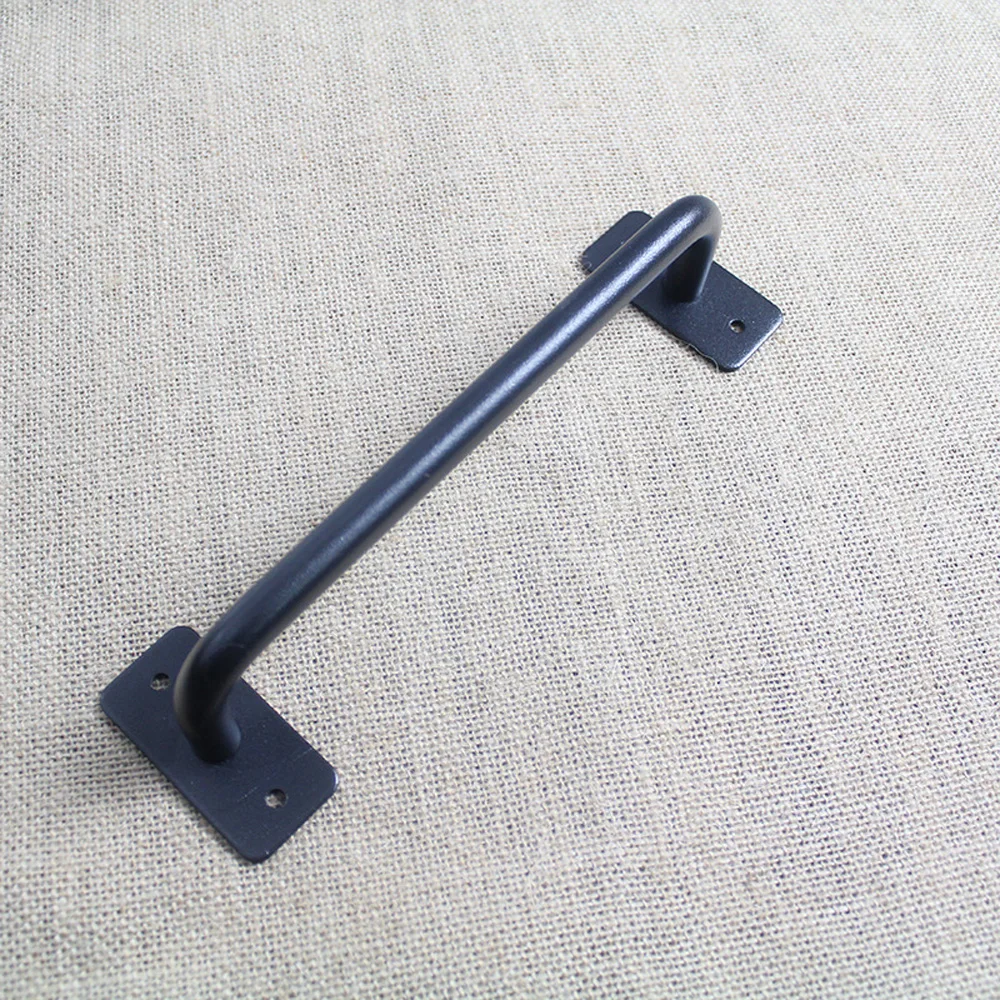 

1 Pc Reusable Carbon Steel Handles Sliding Barn Door Handle Black Iron Art Long Steel Home Garden Supplies
