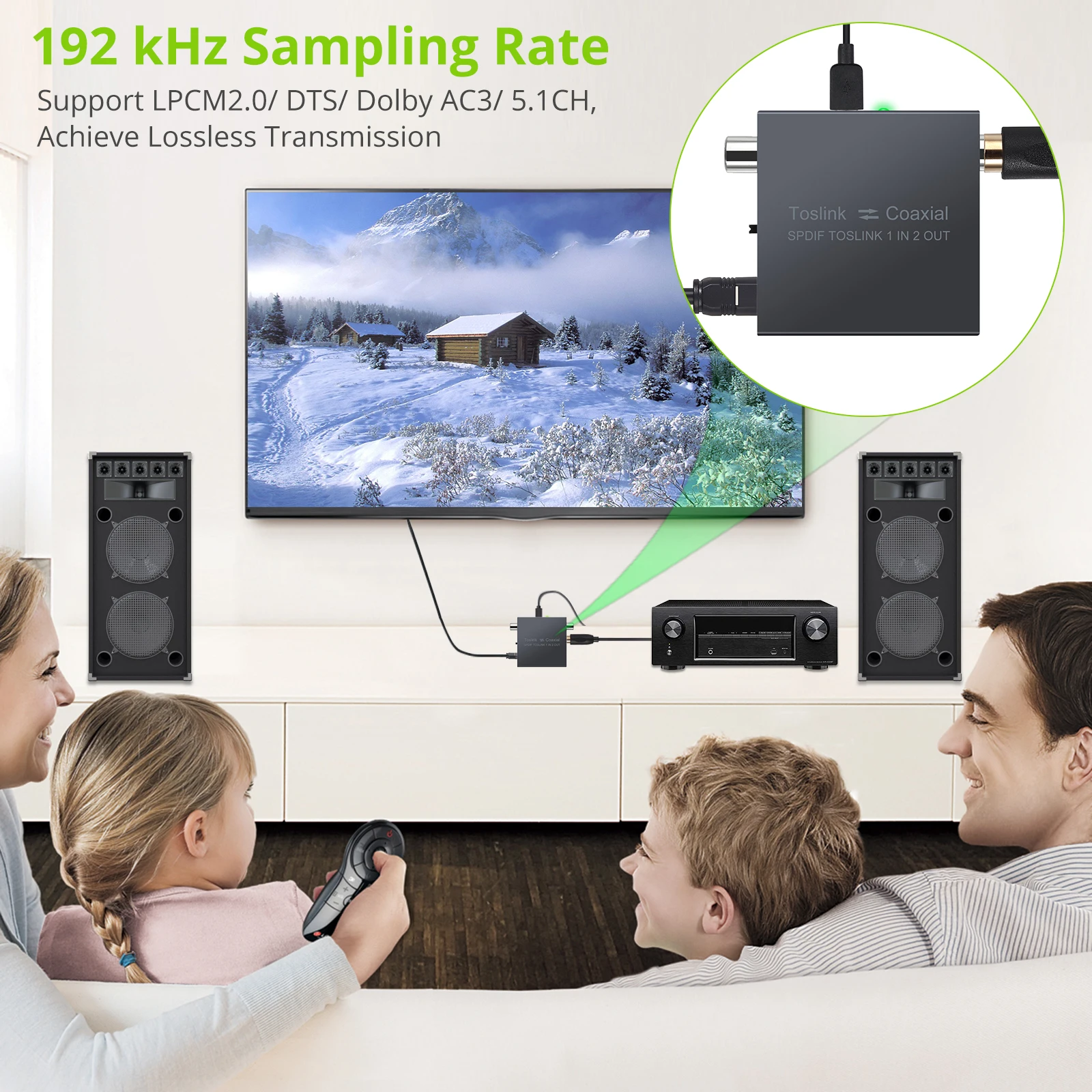 Neoteck-    й, 1x2 - SPDIF Toslink  SPDIF Toslink- ġ
