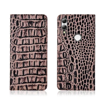 

Crocodile pattern genuine leather magnetic case card slot holder for Huawei Enjoy Max/Huawei Enjoy 10 Plus phone bag funda cover