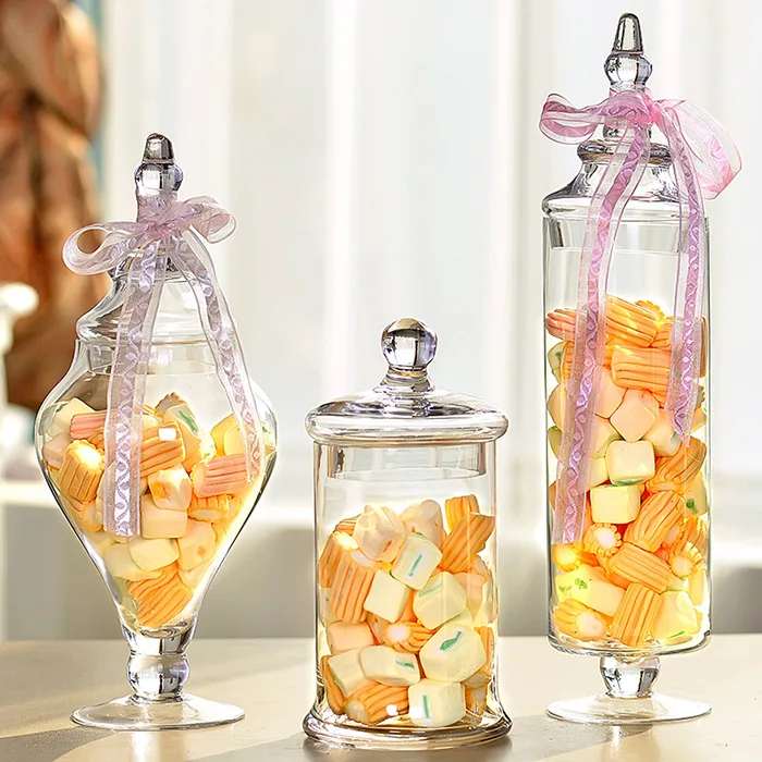 

Strong Glass Storage Tank Candy Glass Candy Jar Home Decors