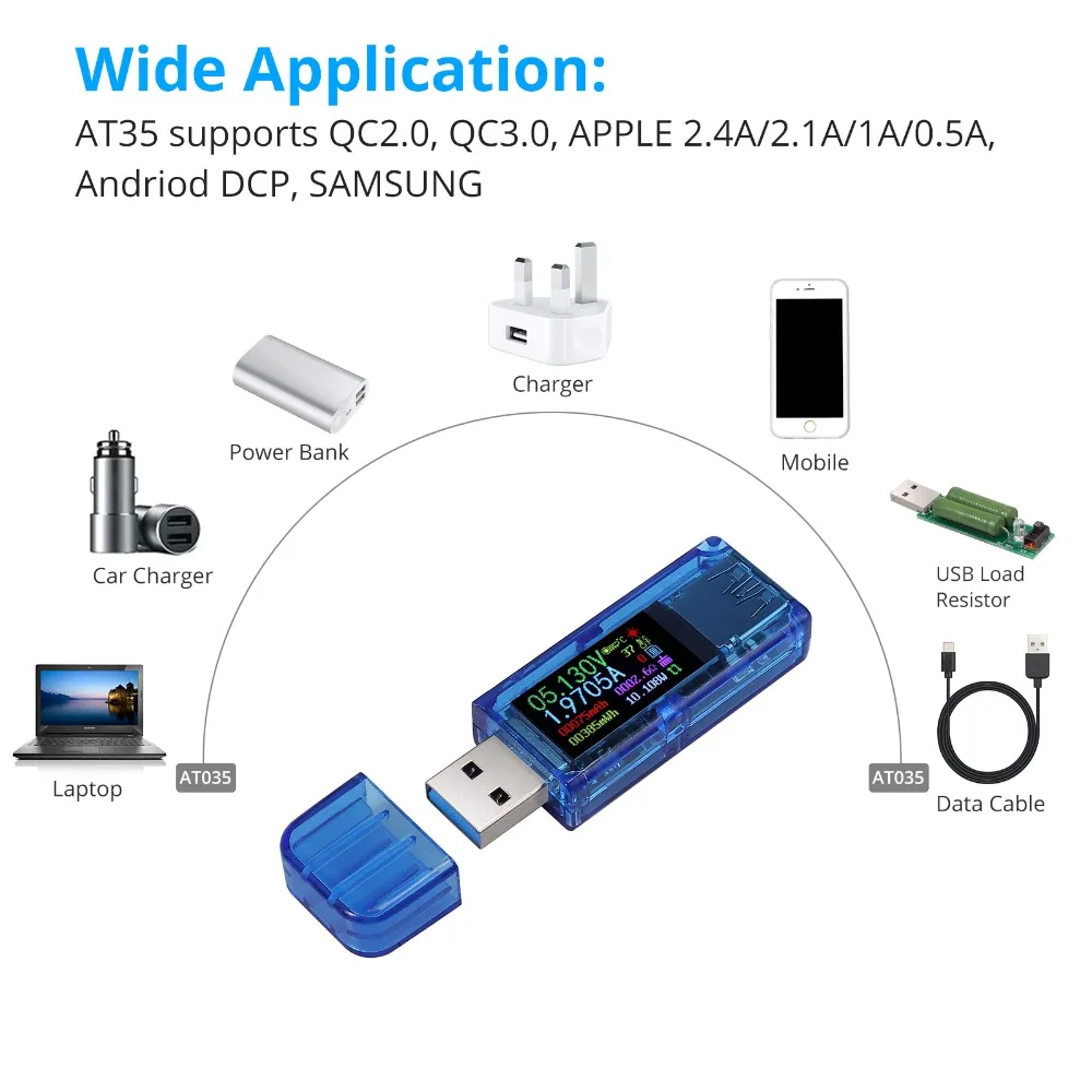 Neoteck USB 3,0 измеритель мощности 30,00 V 4.000A USB тестер напряжения USB цифровой тестер тока и напряжения вольтметр