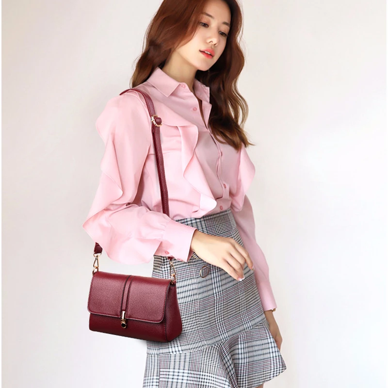 Женская кожаная сумка винтажная дизайнерская через плечо 2019|Сумки с ручками| |