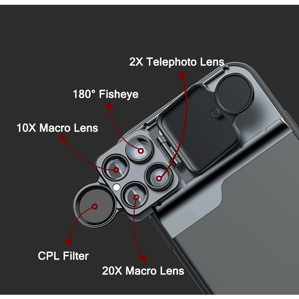 filtro fisheye 2x lente telefoto capa para iphone 13 mini 13 pro max
