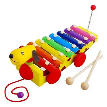 

Kuulee Music instrument Children Educational Octave Wooden Toy Knocking Piano Sound Toy color box
