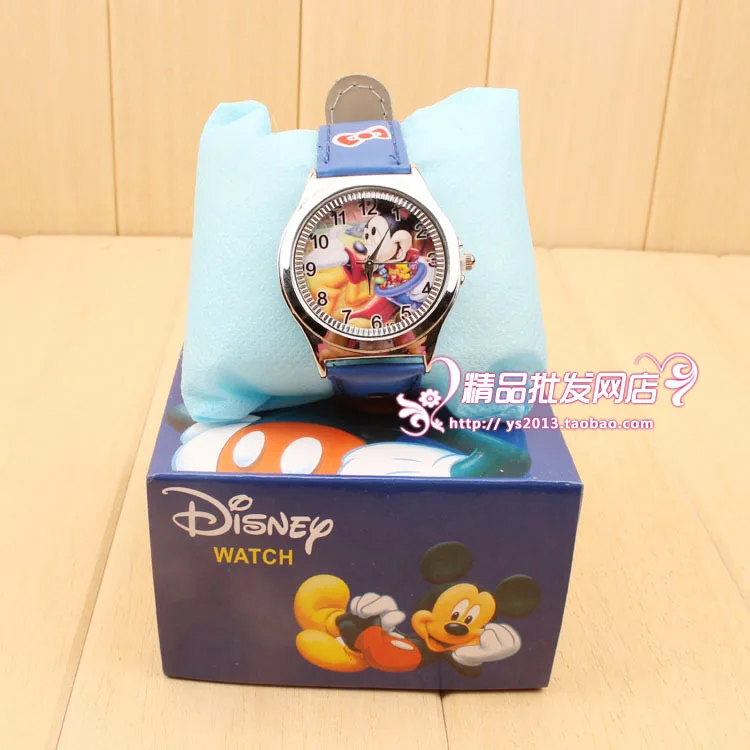 Reloj de cuarzo de Disney para niños, reloj de dibujos animados para estudiantes de escuela primaria, regalo creativo