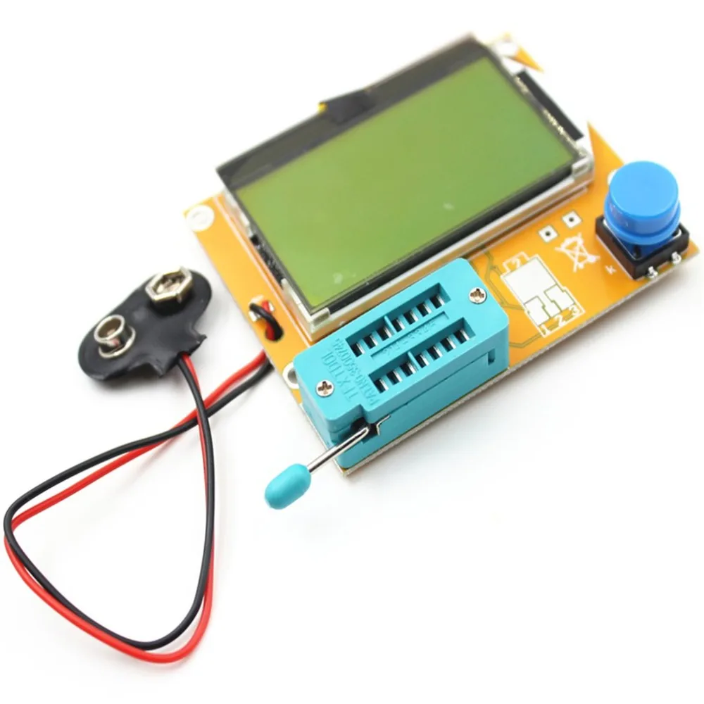 LCR-T4 ЖК-цифровой измерительное устройство для проведения испытаний транзистора подсветка диода Триод Емкость ESR Измеритель для MOSFET/JFET/PNP/NPN L/C/R 1